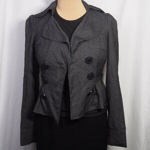 My Michelle Gray Double Breasted/Fitted Blazer/Tie Back Size M